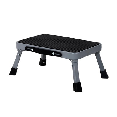 7 inch Steel Folding Step Stool Non-Slip Large Platform 1-Step Stools Durable