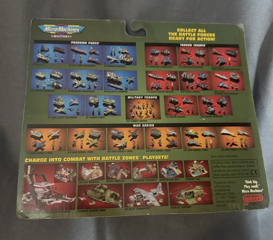 Vintage Micro Machines Military Terror Troops #12 Black Widow Brigade MOC- New - Image 2 of 3