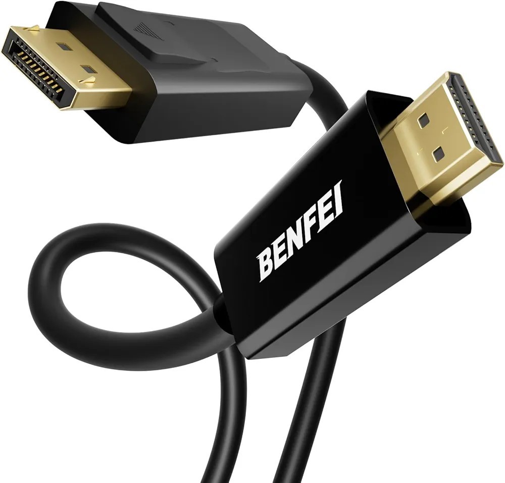 BENFEI 4K DisplayPort to HDMI Cable 1.8M Uni-Directional Gold-Plated High-Speed Video Cord-image
