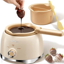 Chocolate Melting Pot Candy Melts Melter with 2 Insert Pots and Spatula, 4 Cu...