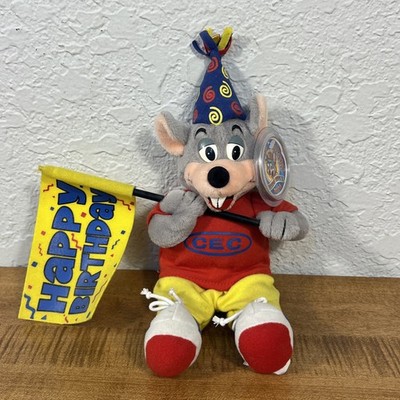 Chuck E Cheese 2004 Limited Edition Happy Birthday Plüsch mit Etikett