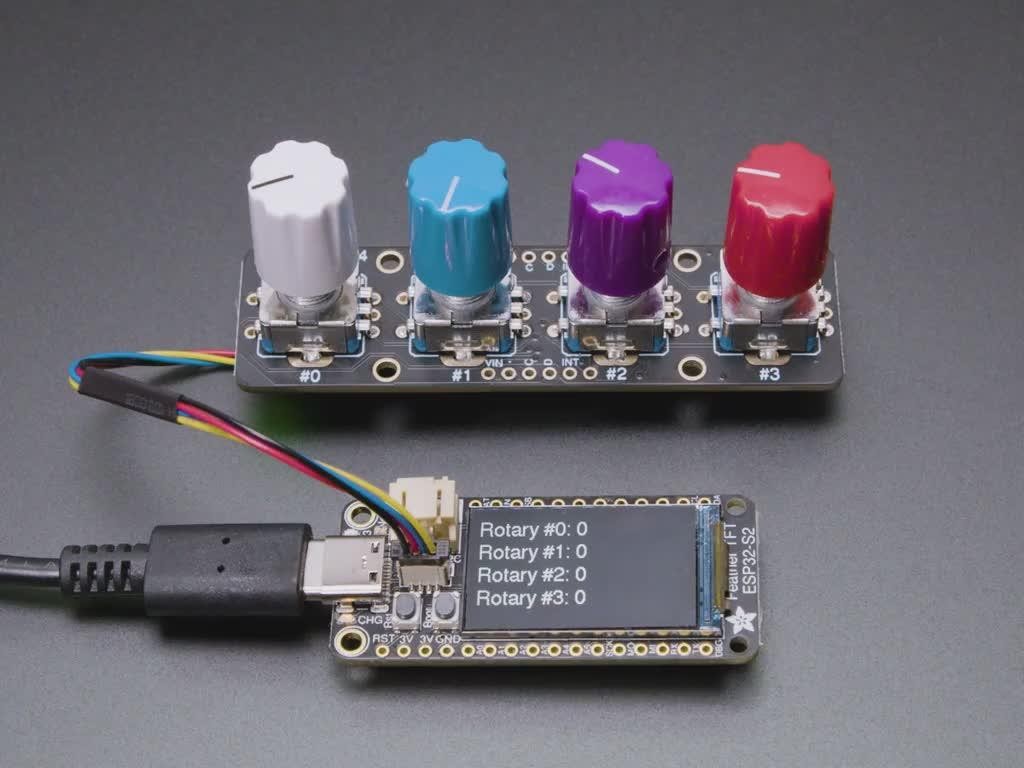 Adafruit I2C Quad Rotary Encoder Breakout mit NeoPixel