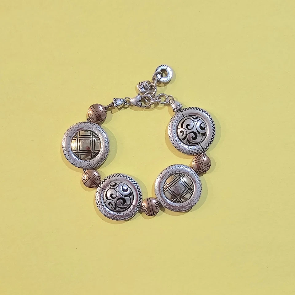 ✅ Pulseira Brighton com bolsa de pó prata ouro pingente pingente berloque joia - Imagem 3 de 4