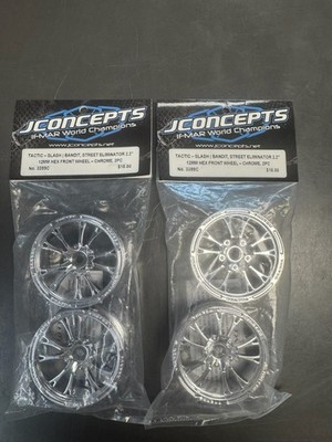 X2-J-concepts Tactic Chrome Street Eliminator 2.2 Drag Car Front Wheels (2pcs)