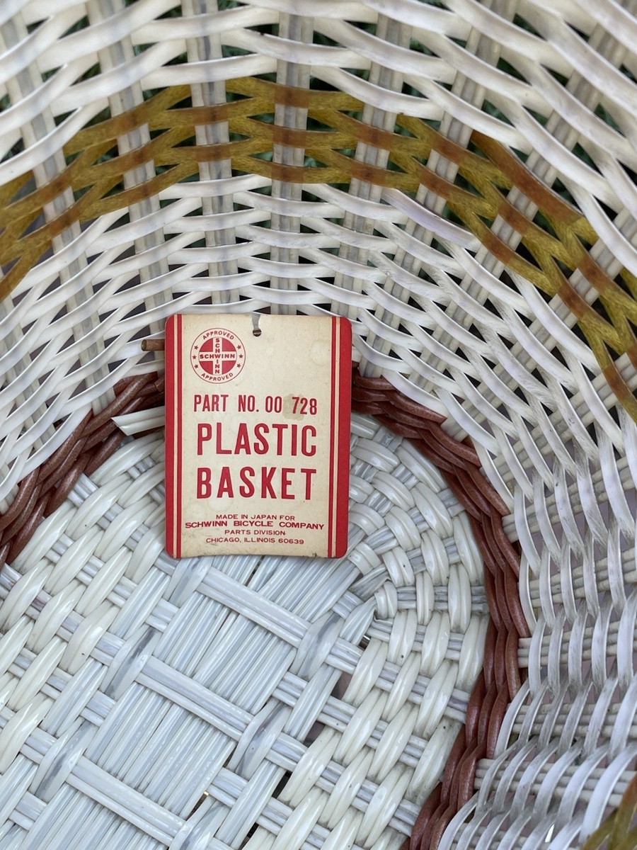 NOS Schwinn Stingray Bicycle Basket Part Number 00–728 Plastic