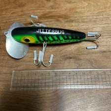 Arbogast Muskie Jitter Pug Old Lure Fluorescent Floating Used Good Condition