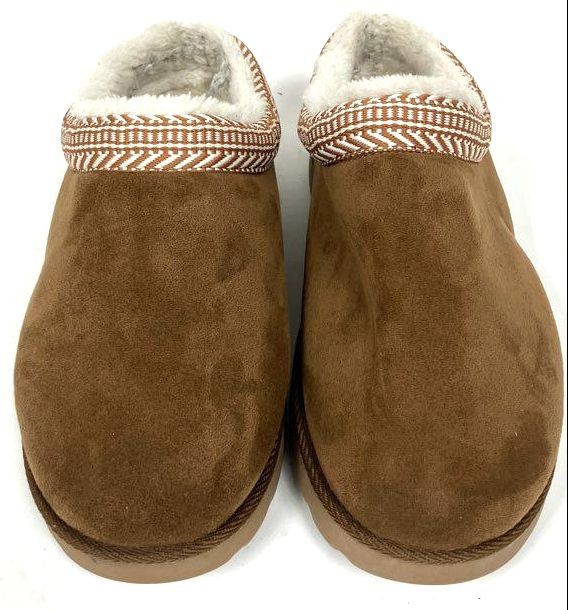 Makalu Brown Solid Mule Slippers Women 8