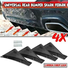Rear Bumper Lip Diffuser Car Shark Fins Curved Spoiler Lip Wing Splitter