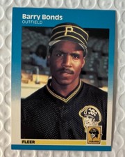 Barry Bonds 1987 Fleer Baseball Rookie Card Pittsburgh Pirates RC Nr-Mt #604. rookie card picture