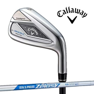 Callaway PARADYM Ai smoke Max Fast Eisensatz 6-9+Pw Zelos7 Stahlschaft Flex...