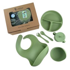 Silicone Baby Feeding Set, BPA-free, made with food-grade silicone