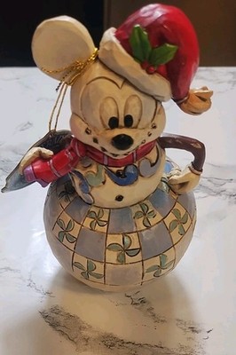 5'' Walt Disney Jim Shore ''Swaying to the Season'' Mickey Mouse Snowman Figurine