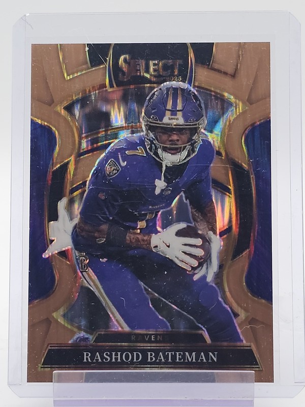 RASHOD BATEMAN 2025 SELECT CONCOURSE COPPER PRIZM SHOCK /899 #62 RAVENS Q5677