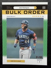 Julio Rodriguez 2026 Topps Bulk Order Green Parallel #BO-2 - 01/99 - Mariners