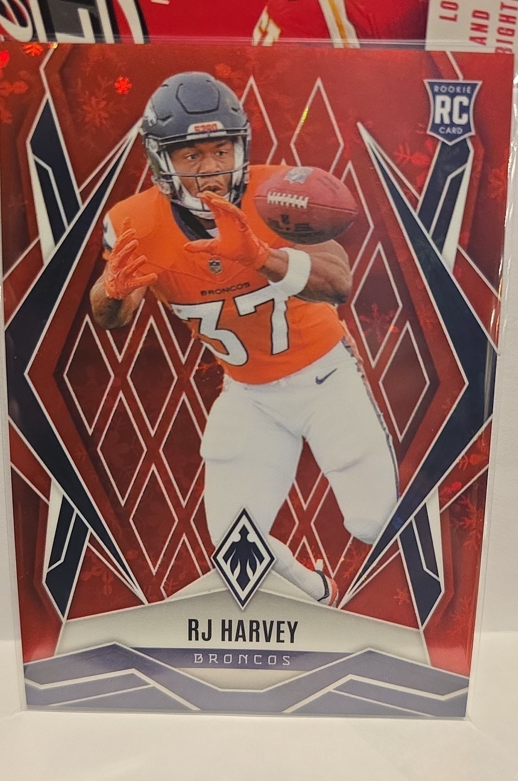 2025 Panini Phoenix - Rookies RJ Harvey #176 Red Winter /399 (RC)