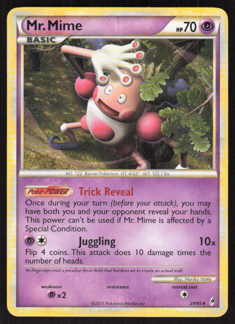 Mr. Mime 29/95 Rare Call of Legends Pokemon Lightly Played