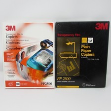 3M Transparency Film for Copiers PP 2500 Black Image on Clear 8.5" x 11"
