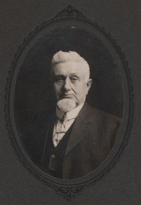 Man White Goatee Chin Beard Stylish Hair Vintage Card Mounted Photo