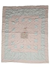 Pink Humpty Dumpty Baby Quilt 45x36 Actual 44.5x35 11/16  Distressed -Read Descr