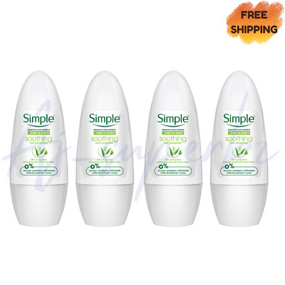 4x Simple Anti-Perspirant Roll-On Deodorant Sensitive Skin 48-Hour Protection