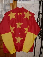 JUSTIFY HORSE RACING- BOTH SILKS- WINNER 2018 TRIPLECROWN-AUTHENTIC REPRODUCTION