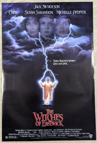 1987 Witches Of Eastwick Home Video Movie Poster 27X41 Rolled 1 Sheet Nicholson