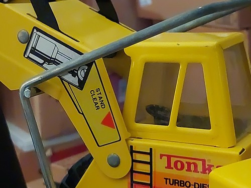 RUGGED & ATTRACTIVE VINTAGE TONKA 1970'S TURBO DIESEL FRONT LOADER, 24" LONG, VG - Picture 8 of 12