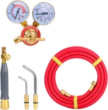 Air Acetylene Set Torch Kit Regulator Swirl MC Tank CGA 200 Welding Gas Welder