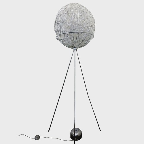 Stehleuchte Alina Kugel Alu-Drahtgeflecht Halogen + LED Dekorative Lampe Leuchte - Bild 9 von 10