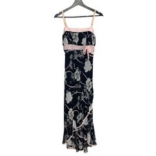 Vintage 90s Windsor Ruched Bust Chiffon Slip Dress Medium