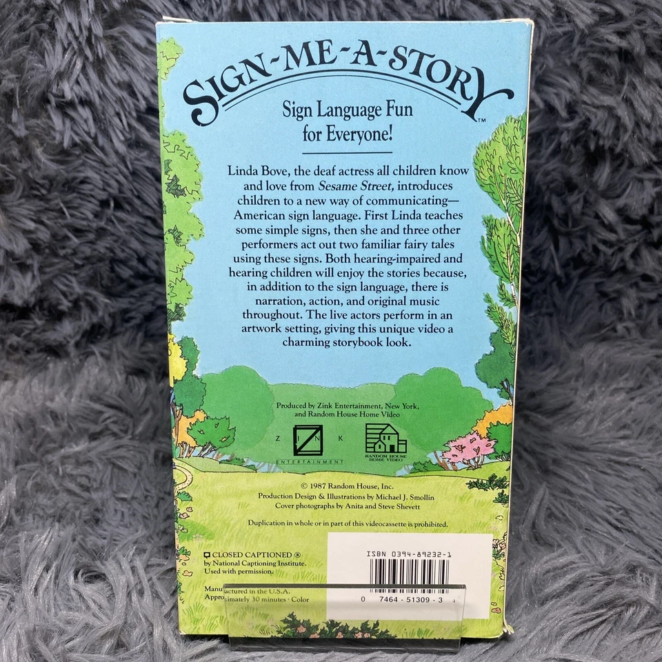 Sign-Me-a-Story: Sign Language Fun for Everyone! VHS Tape 1987 Linda Bove - Image 4 of 4