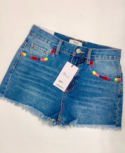 Multicolor Denim Jean Shorts Size 