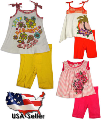 Baby Sara Infant Baby Girl Sleeveless Short Sets - Asst Fabrics Styles Colors