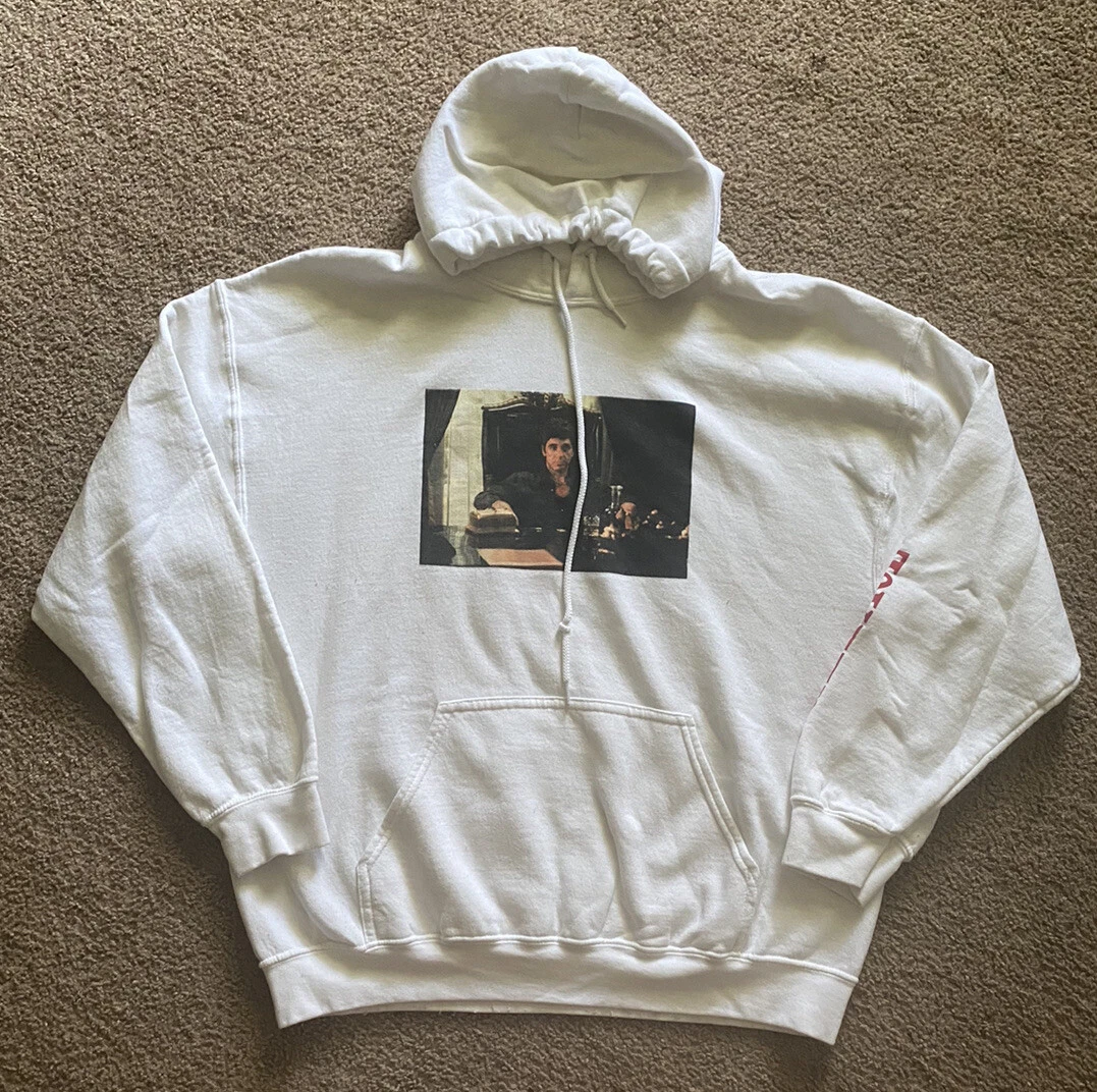 Supreme scarface hoodie clearance white