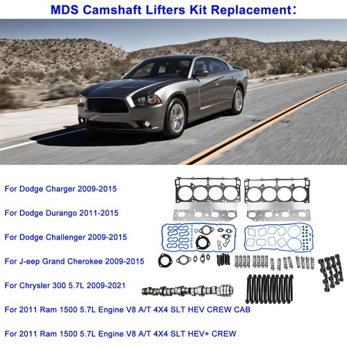 Fit For 09-15 Dodge Ram 1500 5.7L MDS Hemi lifters and Camshaft Head Gaskets Kit - Picture 3 of 11