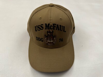 USS McFAUL DDG 74 Logo The Corps United States Beige Baseball Hat Cap One Size