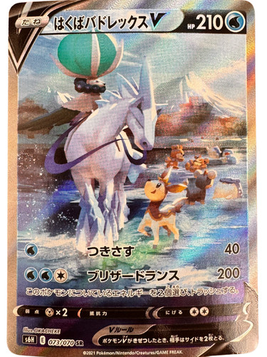 PSA 10 Pokemon Card Japanese Ice Rider Calyrex V Silver Lance 073