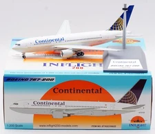 INFLIGHT 1:200 Continental Airlines Boeing 767-200 Diecast Aircraft Model N76156