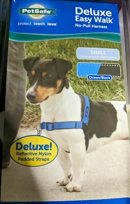 PetSafe Deluxe Easy Walk No Pull Dog Harness Reflective Size Small Blue