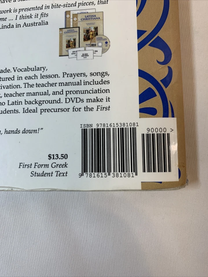 Memoria Press First Form Greek Student Text 1st Edition Acceptable Condition - Image 4 of 4