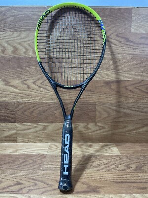 Head Tour Pro 4 3/8-3 Damp Plus Excellent tennis racket Pre-Owned Black-Green