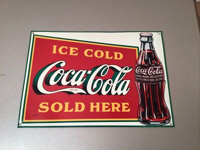 Blechschild Coca Cola ICE Cold,Nostalgie Schild 1989