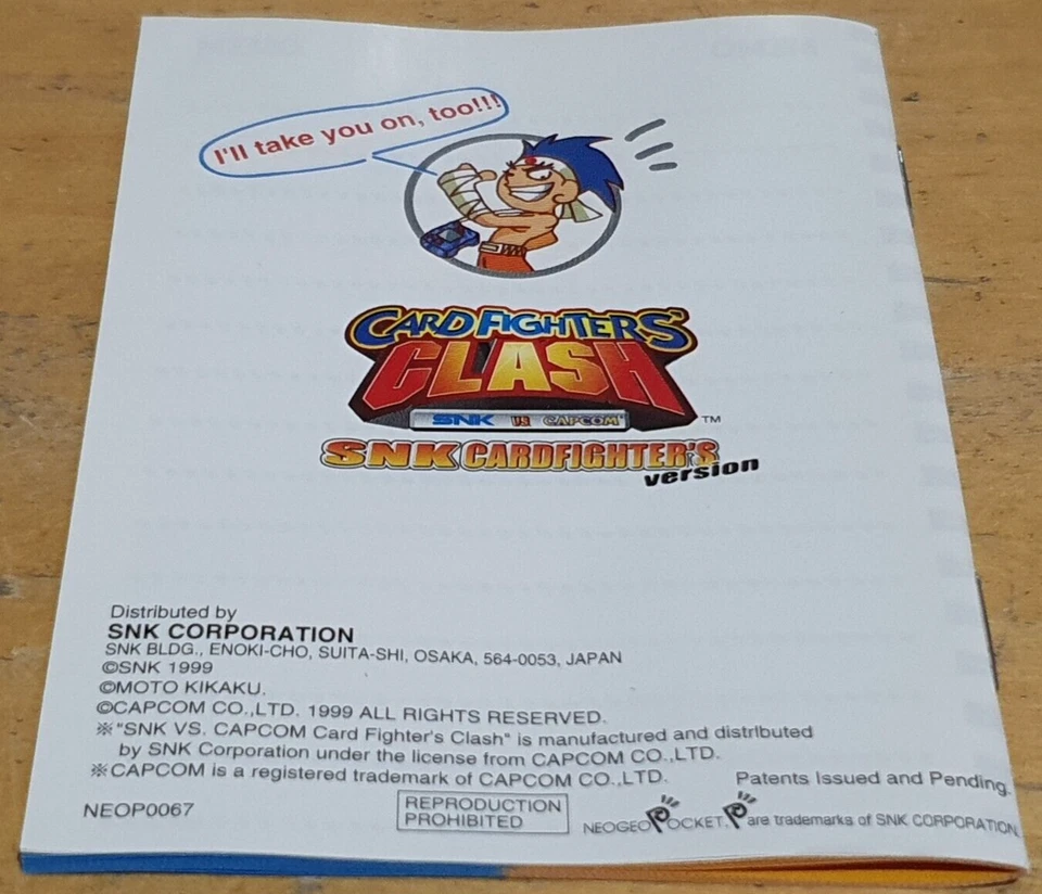 Card Fighters Clash - SNK Version for Neo Geo Pocket Color NGPC Rare & Near Mint - Image 4 of 4