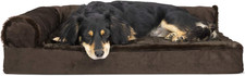 Orthopedic Dog Bed for Medium/Small Dogs W/ Removable Bolsters  Washable Cover,