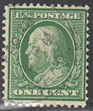 SC#331 - 1c - Benjamin Franklin Used Perf 12 Double Line Wmk (331-12)