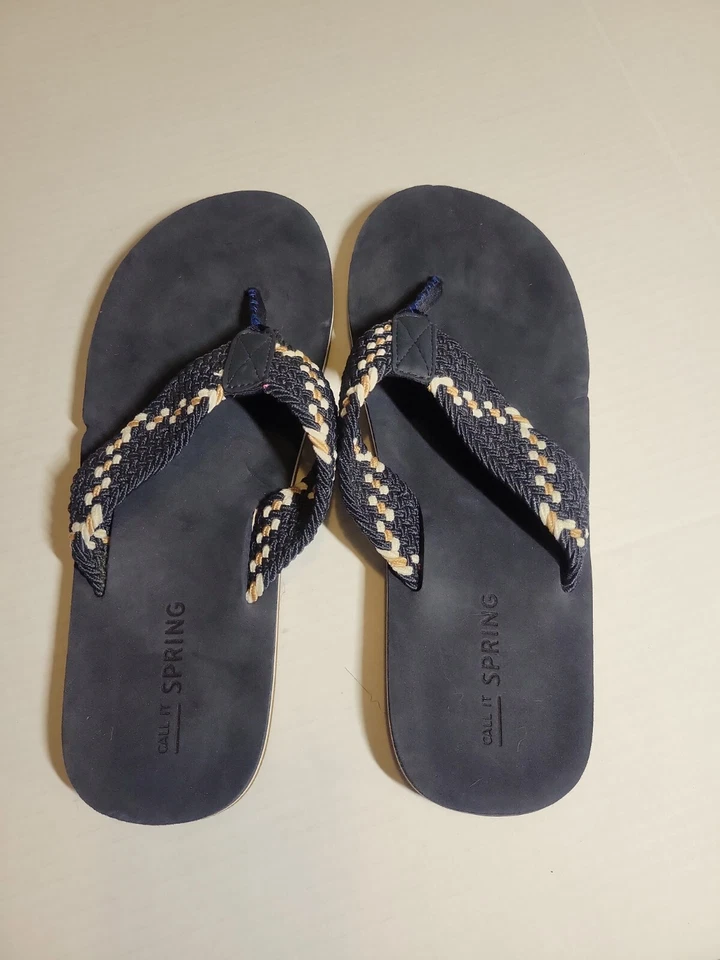 Call It Spring Flip Flops New Blue Braided Strap Unisex/ Women Size 11 - Image 4 of 4