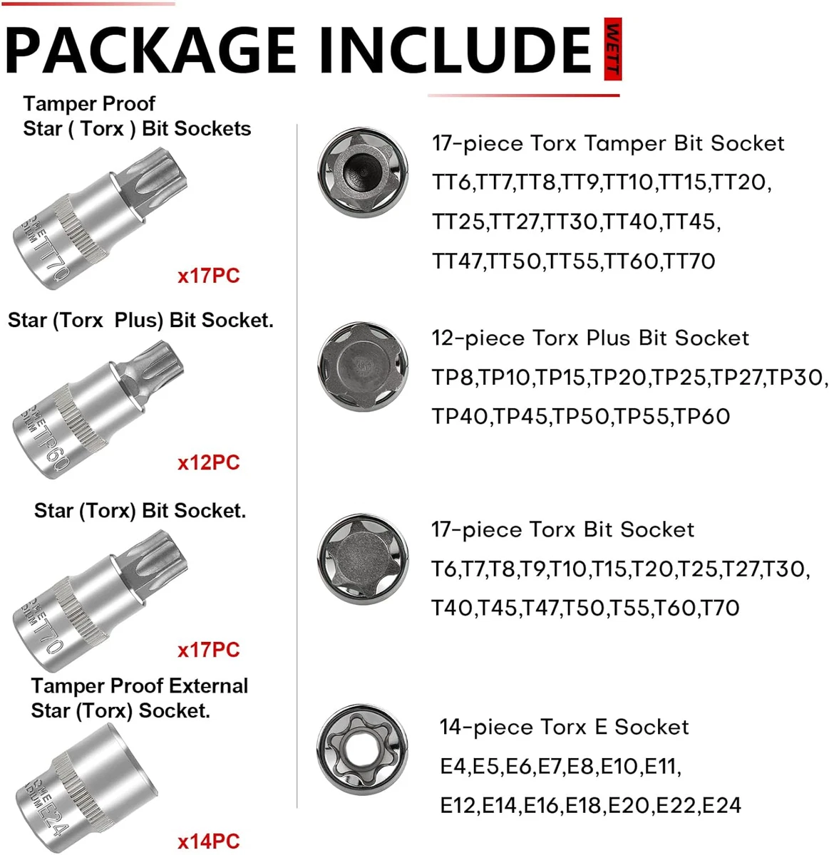 E5 external on sale torx bit