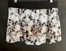 NIKE Dry Dri-Fit Size M Slim Fit White Abstract Print Tennis Skort Skirt NEW $55