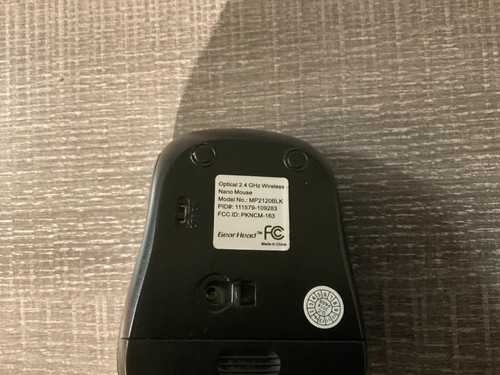 Gear Head MP2120BLK Black Wireless Nano Mouse Optical - Picture 4 of 6