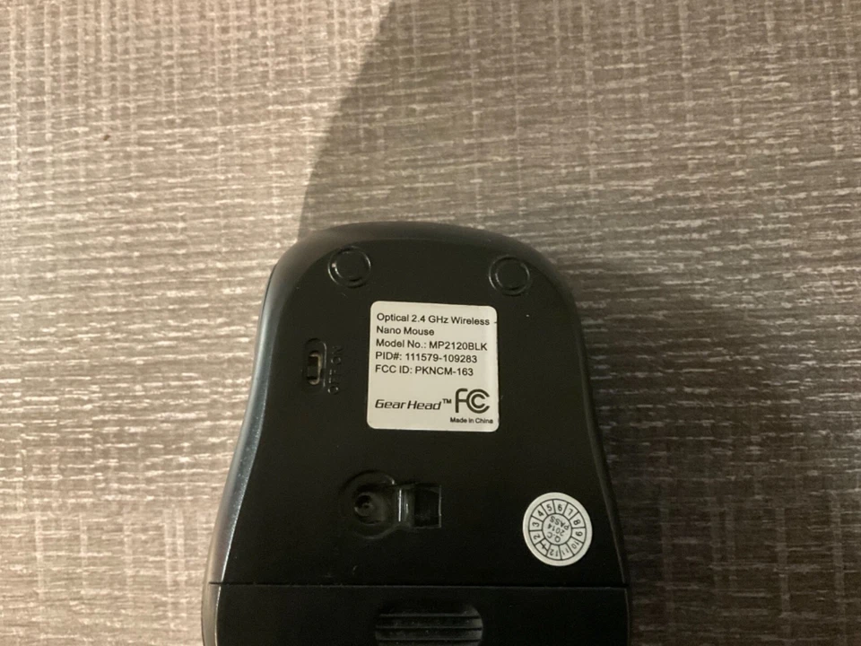 Gear Head MP2120BLK Black Wireless Nano Mouse Optical  - Image 4 of 4